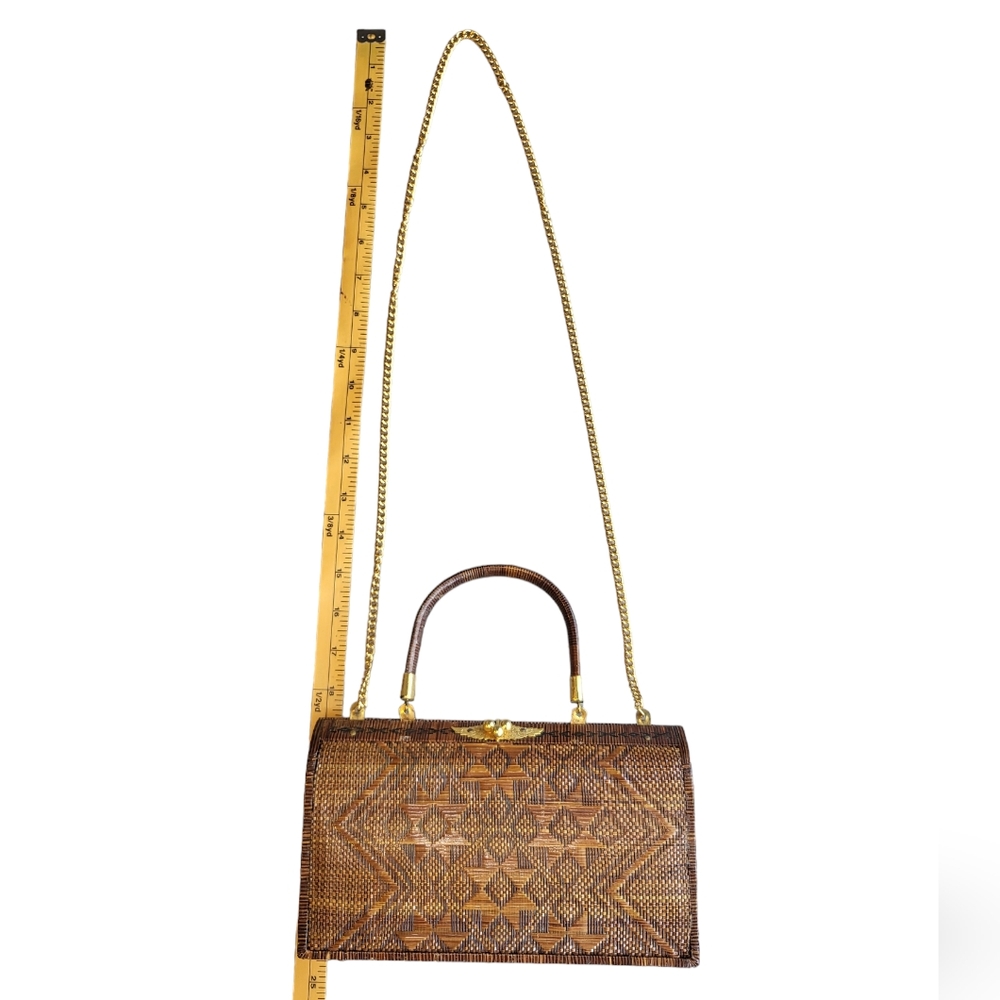 SOLD ON EBAY Vintage Thai Rattan Basket Bag - Picture 9 of 11